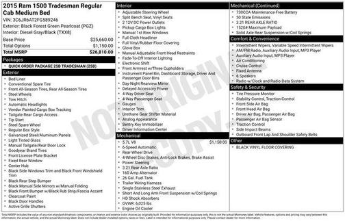 2015 RAM 1500 Tradesman/Express