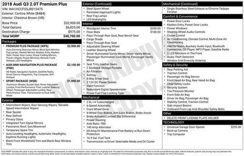 2018 Audi Q3 2.0T Premium Plus