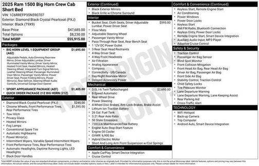 2025 RAM 1500 Big Horn/Lone Star