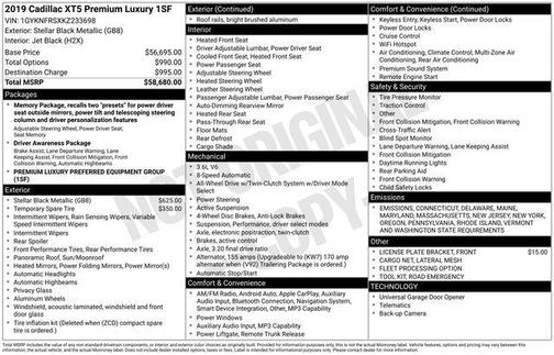 2019 Cadillac XT5 Premium Luxury
