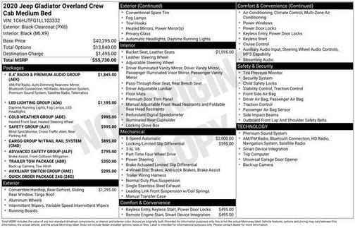 2020 Jeep Gladiator Overland