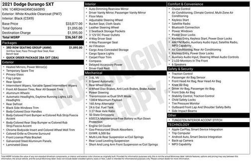 2021 Dodge Durango SXT