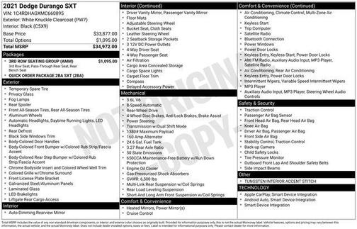2021 Dodge Durango SXT