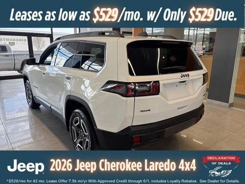 Bright White Clearcoat 2026 Jeep Cherokee LAREDO/LIMITED