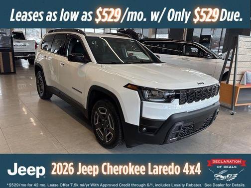 Bright White Clearcoat 2026 Jeep Cherokee LAREDO/LIMITED