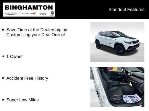 Bright White Clearcoat 2023 Jeep Compass Trailhawk