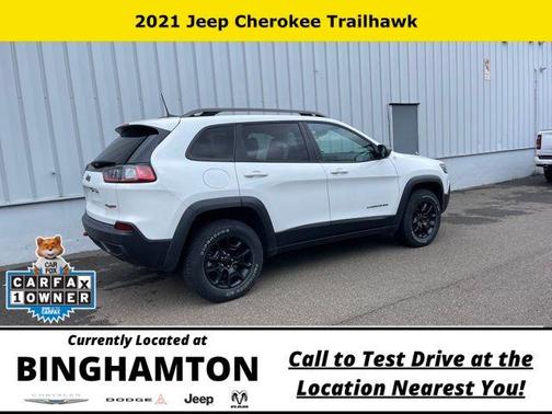 Bright White Clearcoat 2021 Jeep Cherokee Trailhawk
