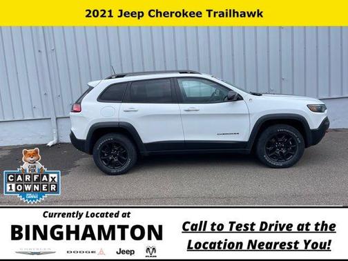 Bright White Clearcoat 2021 Jeep Cherokee Trailhawk