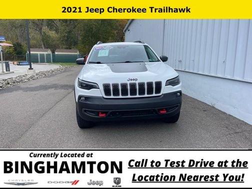 Bright White Clearcoat 2021 Jeep Cherokee Trailhawk