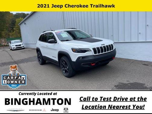 Bright White Clearcoat 2021 Jeep Cherokee Trailhawk