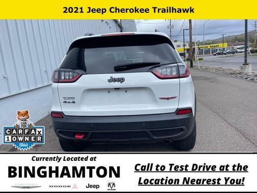 Bright White Clearcoat 2021 Jeep Cherokee Trailhawk
