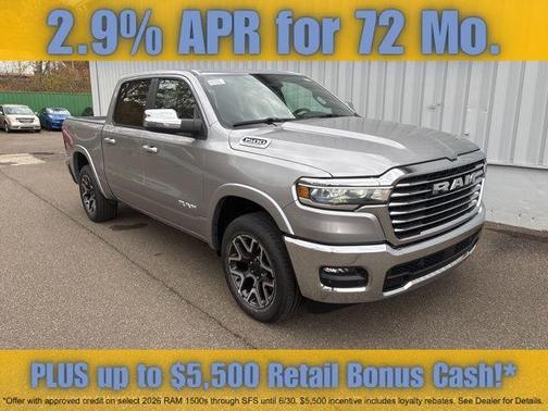 Billet Silver Metallic Clearcoat 2026 RAM 1500 Laramie