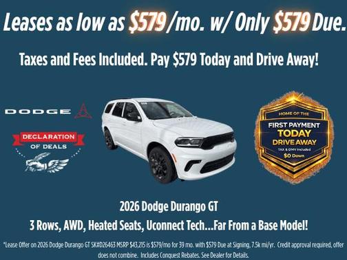 White Knuckle Clearcoat 2026 Dodge Durango GT