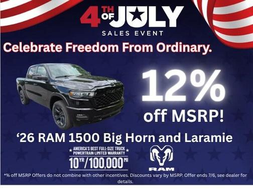 Granite Crystal Clearcoat Metallic 2026 RAM 1500 Laramie