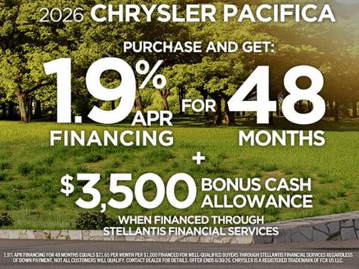 Bright White Clearcoat 2026 Chrysler Pacifica Select