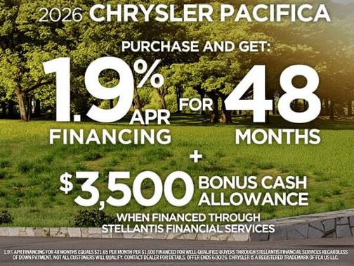 Bright White Clearcoat 2026 Chrysler Pacifica Select