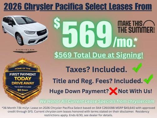 Bright White Clearcoat 2026 Chrysler Pacifica Select