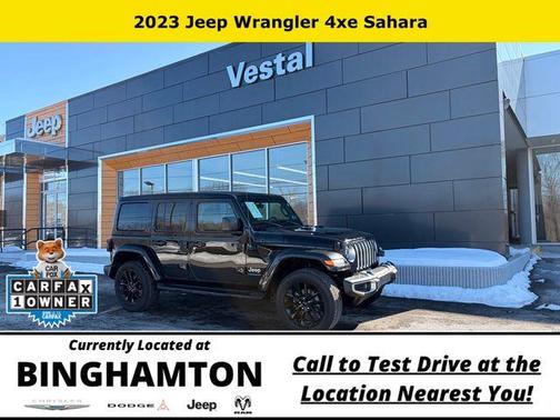 Black Clearcoat 2023 Jeep Wrangler 4xe Sahara