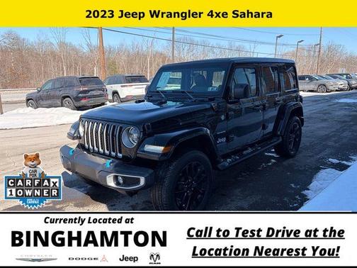 Black Clearcoat 2023 Jeep Wrangler 4xe Sahara