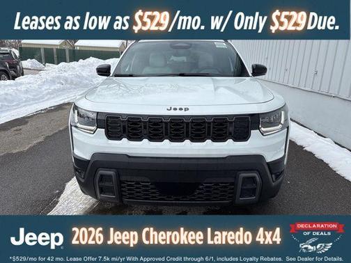Bright White Clearcoat 2026 Jeep Cherokee LAREDO/LIMITED