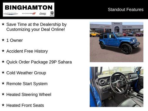 Hydro Blue Pearl 2023 Jeep Wrangler 4xe Sahara