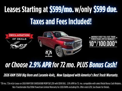Blue Metallic 2026 RAM 1500 Big Horn/Lone Star