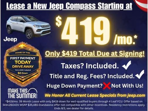 Hydro Blue Pearlcoat 2026 Jeep Compass Limited