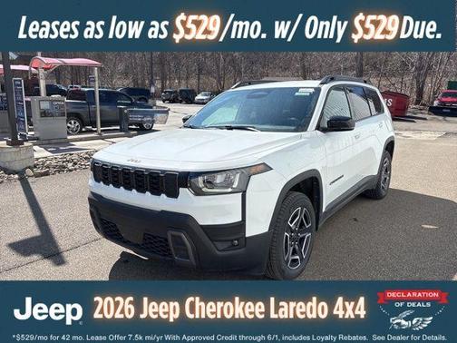 Bright White Clearcoat 2026 Jeep Cherokee LAREDO/LIMITED