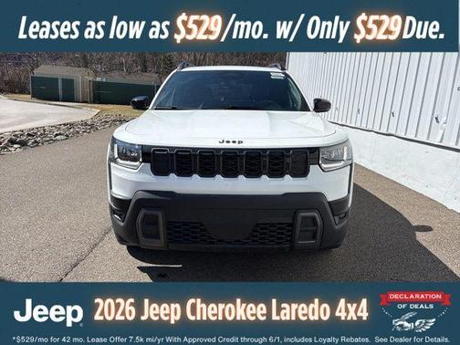 Bright White Clearcoat 2026 Jeep Cherokee LAREDO/LIMITED
