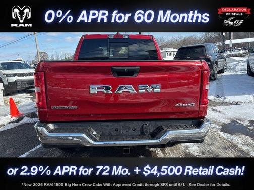 Molten Red Pearlcoat 2026 RAM 1500 Big Horn/Lone Star