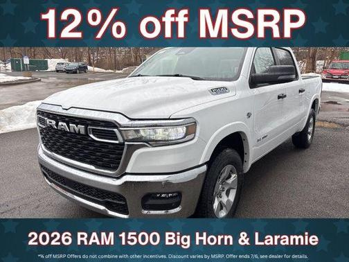 Bright White Clearcoat 2026 RAM 1500 Big Horn/Lone Star