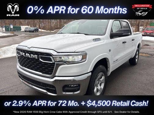Bright White Clearcoat 2026 RAM 1500 Big Horn/Lone Star