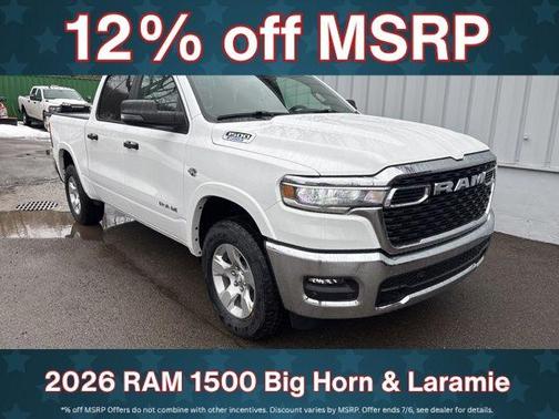 Bright White Clearcoat 2026 RAM 1500 Big Horn/Lone Star