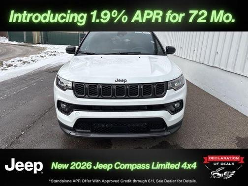 Bright White Clearcoat 2026 Jeep Compass Limited