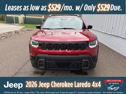 Red 2026 Jeep Cherokee LAREDO/LIMITED