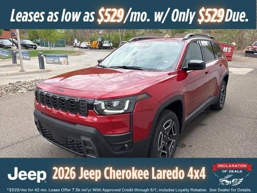 Red 2026 Jeep Cherokee LAREDO/LIMITED