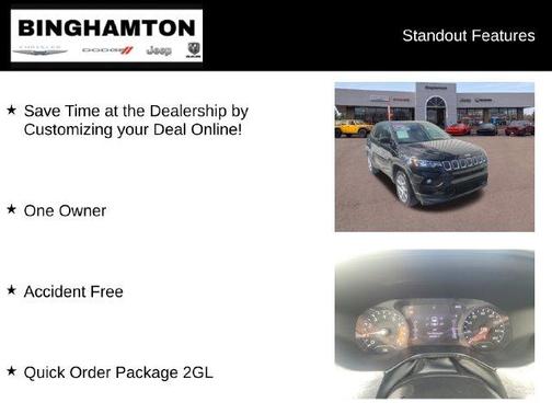 Diamond Black 2022 Jeep Compass Latitude Lux