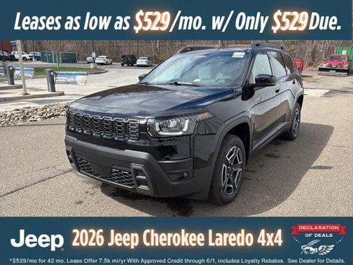 Diamond Black 2026 Jeep Cherokee LAREDO/LIMITED