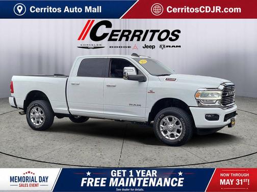 Bright White Clearcoat 2024 RAM 2500 Laramie Crew Cab 4x4 6'4' Box