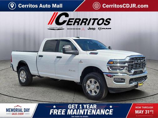 Bright White Clearcoat 2026 RAM 2500 Big Horn Crew Cab 4x4 6'4' Box