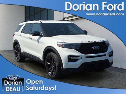 Star White Metallic Tri-Coat 2023 Ford Explorer ST