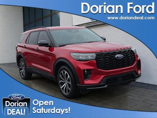 Red 2025 Ford Explorer ST-Line