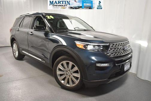Blue Metallic 2024 Ford Explorer Limited