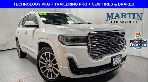 White Frost Tri-Coat 2023 GMC Acadia Denali