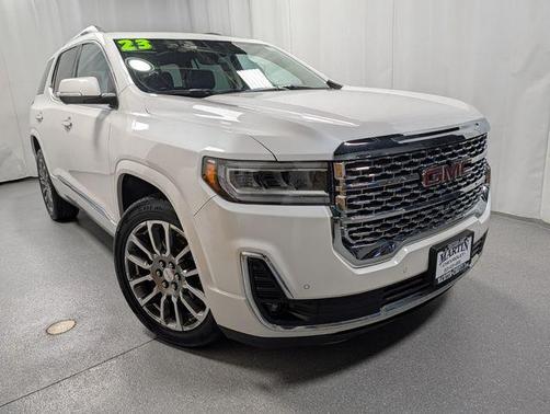 White Frost Tri-Coat 2023 GMC Acadia Denali