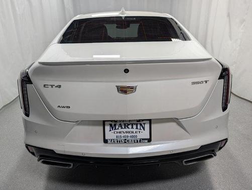 Crystal White Tri-Coat 2023 Cadillac CT4 Sport