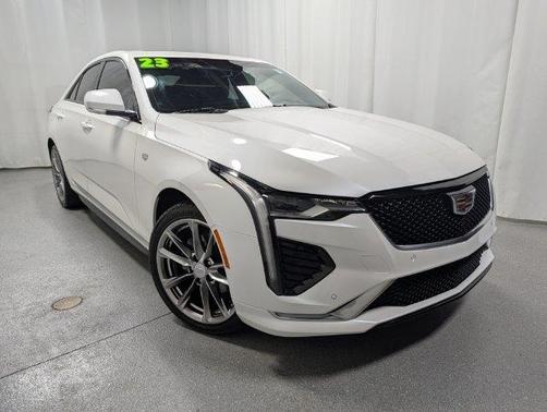 Crystal White Tri-Coat 2023 Cadillac CT4 Sport