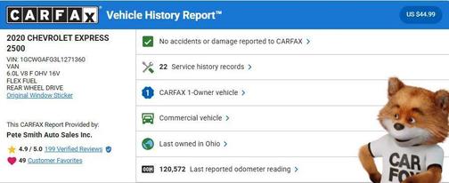 2020 Chevrolet Express 2500 RWD 2500 Regular Wheelbase WT