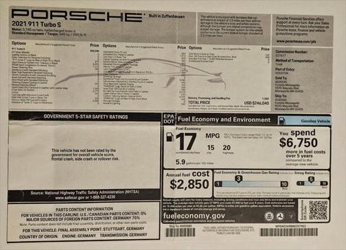 2021 Porsche 911 Turbo S