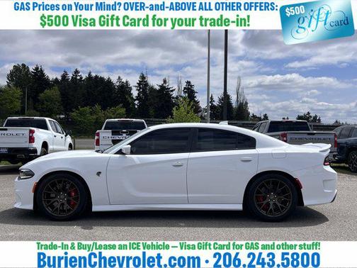 Bright White Clearcoat 2016 Dodge Charger SRT Hellcat